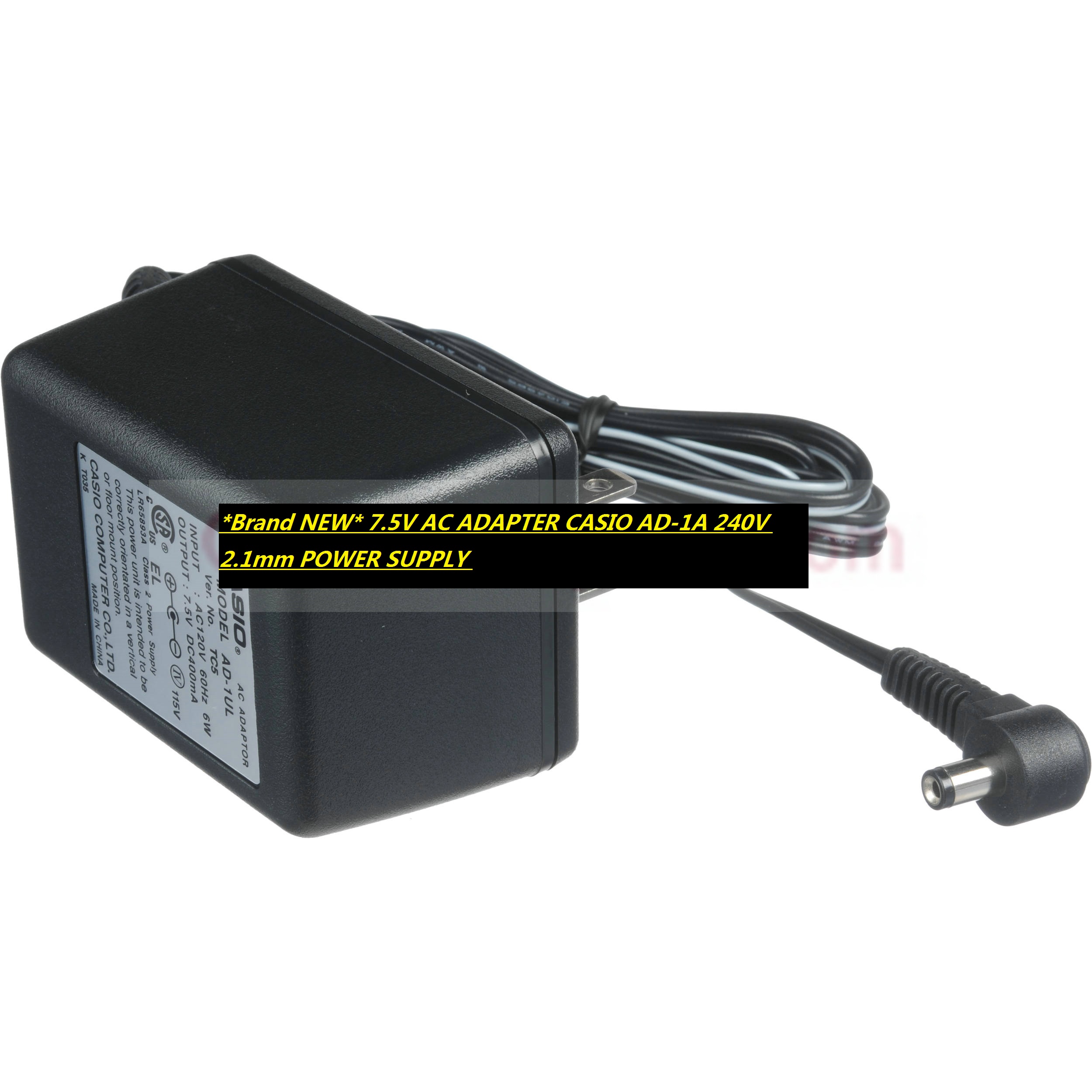 *Brand NEW* 7.5V AC ADAPTER CASIO AD-1A 240V 2.1mm POWER SUPPLY - Click Image to Close